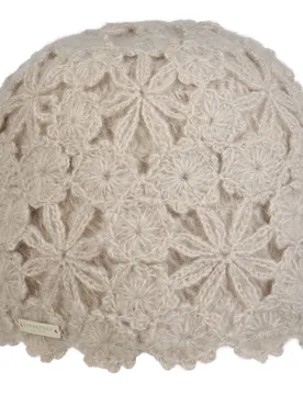 Flower Crochet Women´s Beanie Hat by - light grey - Damen - Size: One Size - Seeberger - FashionsVida