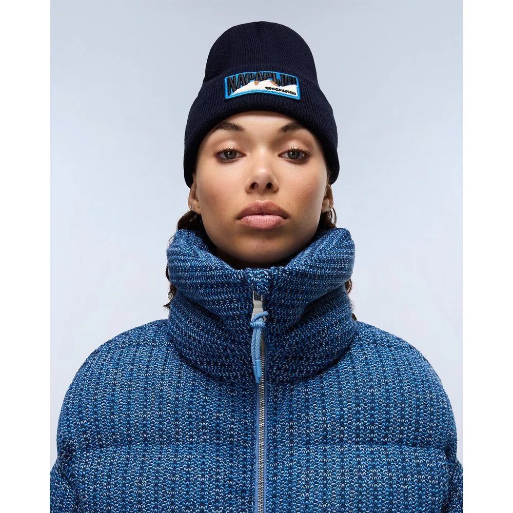Gorro de hombre con parche frontal de punto elástico - Napapijri - FashionsVida