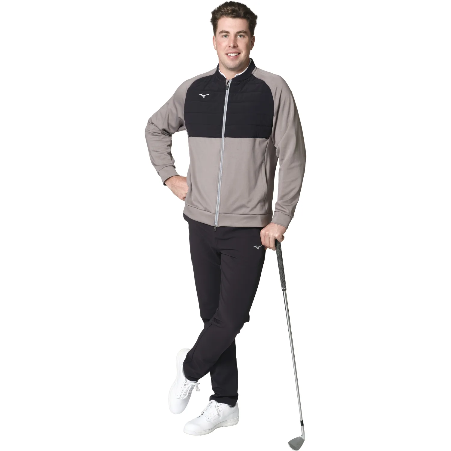 Mizuno Jacke Hybrid Bomber, grau m - Mizuno - FashionsVida