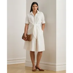 Vestido talla grande midi de lino