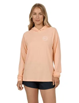 Rash Guard à Manches Longues Et à Capuche Circled Tech Apricot XS - Salty Crew - FashionsVida