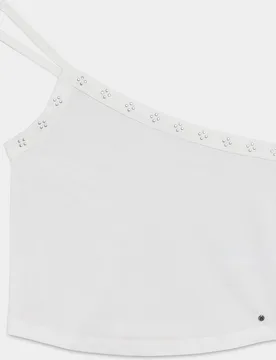 Top de mujer asimetrico con tachuelas - Noon - FashionsVida