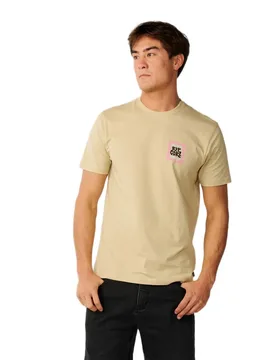 T-shirt à Manches Courtes Streamline Line Up Khaki Sand 2XL - Rip curl - FashionsVida