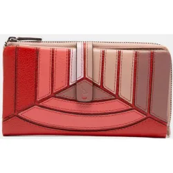 Cartera grande en piel con patchworks