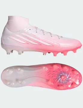 Scarpa da calcio F50 SPARKFUSION PRO Mid Cut Firm Ground / Artificial Ground donna 36 2/3 Solar Turbo / Cloud White / Distilled Pink - Adidas - FashionsVida