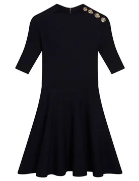 Women's Lilano Short Sleeve Round Neck Mini Dress in Navy Size: 6 - Navy - Size: 6 - Ted baker - FashionsVida