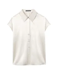 Luisa Cerano Top de seda crema 40