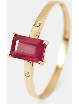 Anillo de oro diamante y rubí - El Corte Inglés - FashionsVida