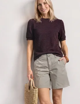 T-Shirt mit Rundhals und Print female Rot - Street One - FashionsVida