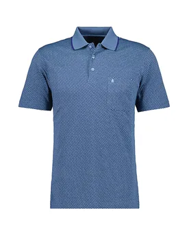 Ragman Polo JAQUARD bleu 4XL - Ragman - FashionsVida