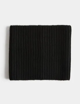 M&S Ribbed Snood Black Female - M&S - FashionsVida