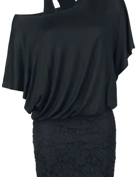 Gothic Kurzes Kleid - Hold On Loosely - XS bis 4XL - für Damen - Größe L - schwarz - Frauen - female - Black Premium by EMP - FashionsVida