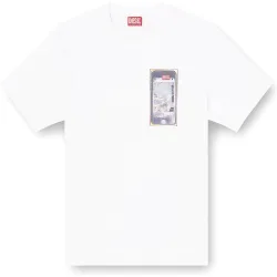 Camiseta de manga corta de hombre de algodón con estampado digital