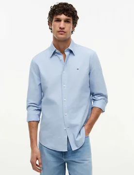 Heritage Pure Cotton Oxford Shirt Light Blue male - Tommy hilfiger - FashionsVida
