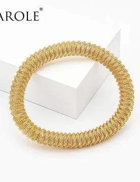 VAROLE Spring Stretch Bracelet Men Women Stainless Steel Non Tarnish Pulsera Bracciale Minimalist Fashion Jewelry Hair Tie Gift - Aliexpress - FashionsVida