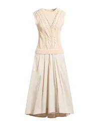 Midi-Kleid Damen Weiß 36,40,42 Damen