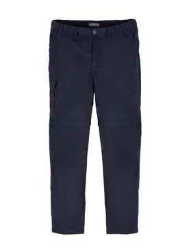 Mens Expert Kiwi Convertible Tailored Cargo Trousers (Dark Navy) - Size 42 Short - Craghoppers - FashionsVida