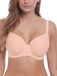 Womens Fancies Moulded Balcony Bra - Beige Nylon - Size 36h