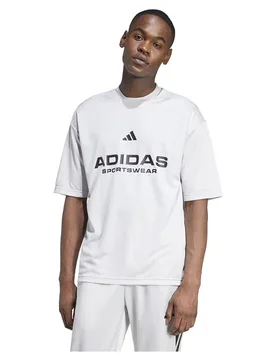 T-shirt à Manches Courtes Common Goal Grey One / Black S - Adidas - FashionsVida