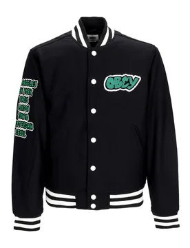 Giubbotto College Uomo Roll Call Varsity Jacket Surf Blue - OBEY - FashionsVida