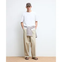 Camiseta de hombre en algodón blanca de manga corta