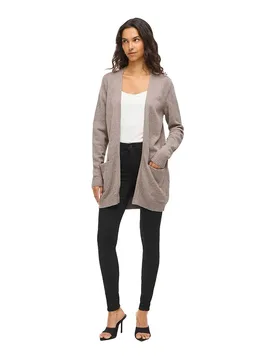 Cardigan Ril Long Falcon / Melange S - Vila - FashionsVida