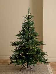 Ft Pre Lit Noble Christmas Tree Green