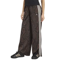 Satin Snake Print Wide Leg Track Joggers Damen Hosen - Braun - Größe XS (30-32) - Poly Mesh Brown XS (30-32)