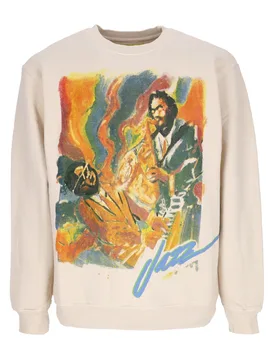 Felpa Girocollo Uomo Jazz Night Crewneck Coconut - MARKET - FashionsVida