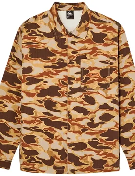Camicia A Maniche Lunghe Castle Hill Rawhide Garage Camo 2XL - Quiksilver - FashionsVida