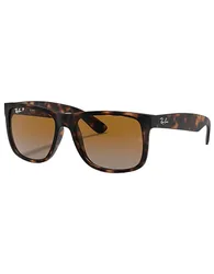 Lunettes de soleil lifestyle polarisantes - Justin Classic Matte Havana Brown Grey en Nylon - Marron