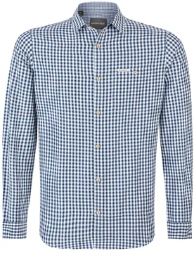 Trachtenhemd Campos3 (marine, Gr. XL) von Classics für Herren, Oberteile, 55% Baumwolle, 45% Polyester - Stockerpoint - FashionsVida
