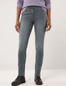 Thermo Jeans aus Joggdenim, Regular Fit#normale Größen#Kurzgrößen#Langgrößen, Farbe Grau, 88, wärmend durch Thermoflausch atmungsaktiv dank Bau - Walbusch - FashionsVida