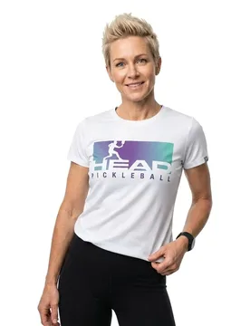 Vision Short Sleeve T-shirt White / Purple L - Head Racket - FashionsVida