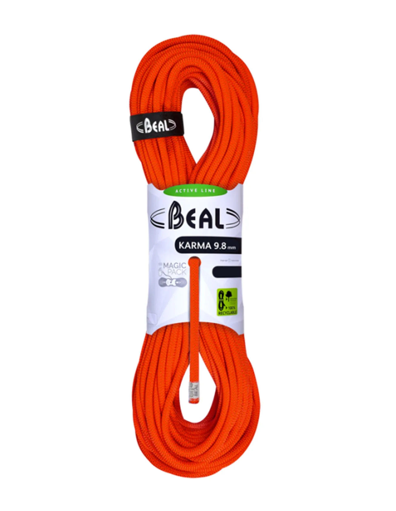 Corde d'escalade - Karma 9.8mm Solid Orange - Taille 60 m - Beal - FashionsVida