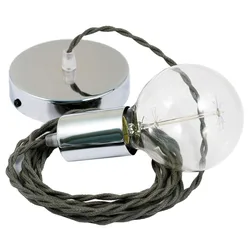 Cables Suspension Luminaire Tc63 50 Cm Greyish Green / Chrome Plated One Size