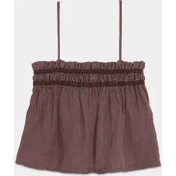 Top lino de mujer de tirantes