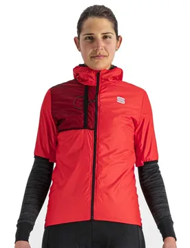Giacca A Maniche Corte Supergiara W Puffy Orange - Sportful - FashionsVida