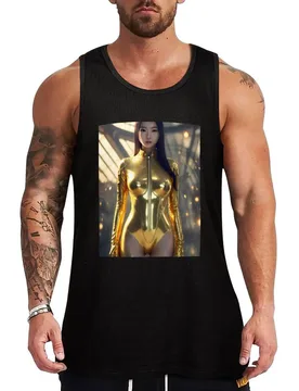 Lovely Asian Cyberpunk Portrait - Cool Art Tank Top Rugged Tank Top Workwear Casual Sleeveless Shirt - Aliexpress - FashionsVida