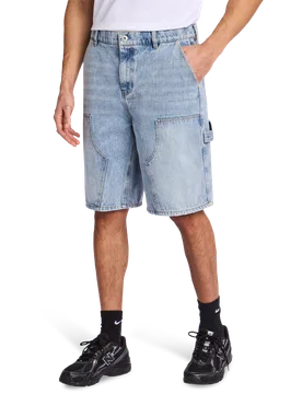 Salaman Carpenter Jeans Herren Kurze Hosen - Blau - Größe S - Baumwoll-Denim Blue S - LCKR - FashionsVida