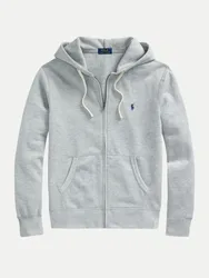 Polo Kapuzenpullover mit Reißverschluss Grau XXL