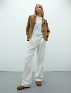 Chaqueta de mujer larga liso - Andam - FashionsVida