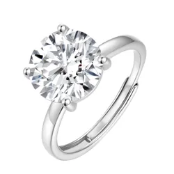 Womens Modeschmuckring - Silver Brass - Size P