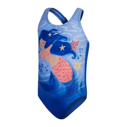 Digital Printed Swimsuit True Cobalt / Curious Blue 3 Years Girls