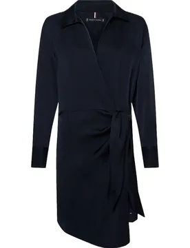 Abiti CREPE KNOTTED SHORT SHIRT DRESS - Tommy hilfiger - FashionsVida