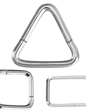 ASTM F 136 Titanium Ear Nose PIERC Square Triangle Rectangle Cartilage Earring Earlobe Piercing Hinged Clicke Ring Body Jewelry - Aliexpress - FashionsVida