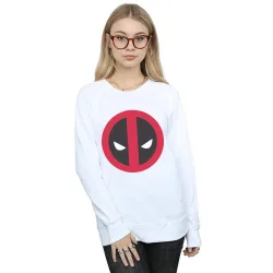 Women's Deadpool Large Clean Logo Sweatshirt in White Size: Small - White - Size: S