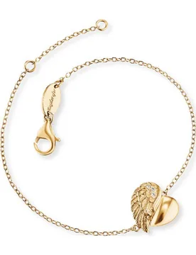 Womens Erb-Lilheartwing-G Ladies Heartwing Bracelet - Gold - One Size - Engelsrufer - FashionsVida