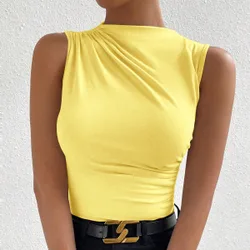 SHEIN Top tank unicolor fruncido XL