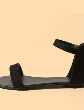 Sandalias cómodas y de moda para mujer, minimalistas de ante sintético con punta abierta y correa de tobillo, para atuendos de primavera y verano EU - Shein - FashionsVida